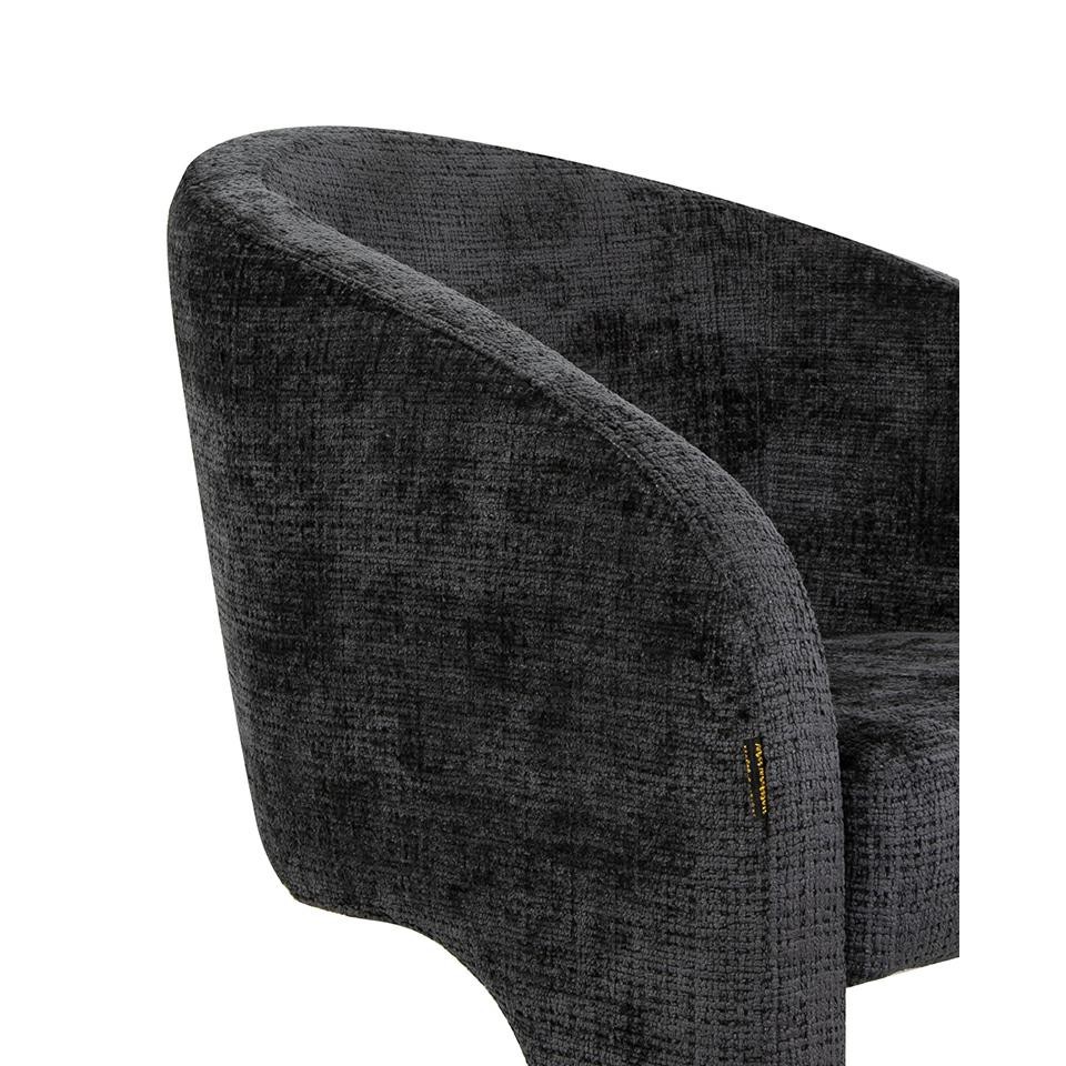 KRZESŁO, tapicerowane, czarne, nowoczesne, wyrafinowane 2