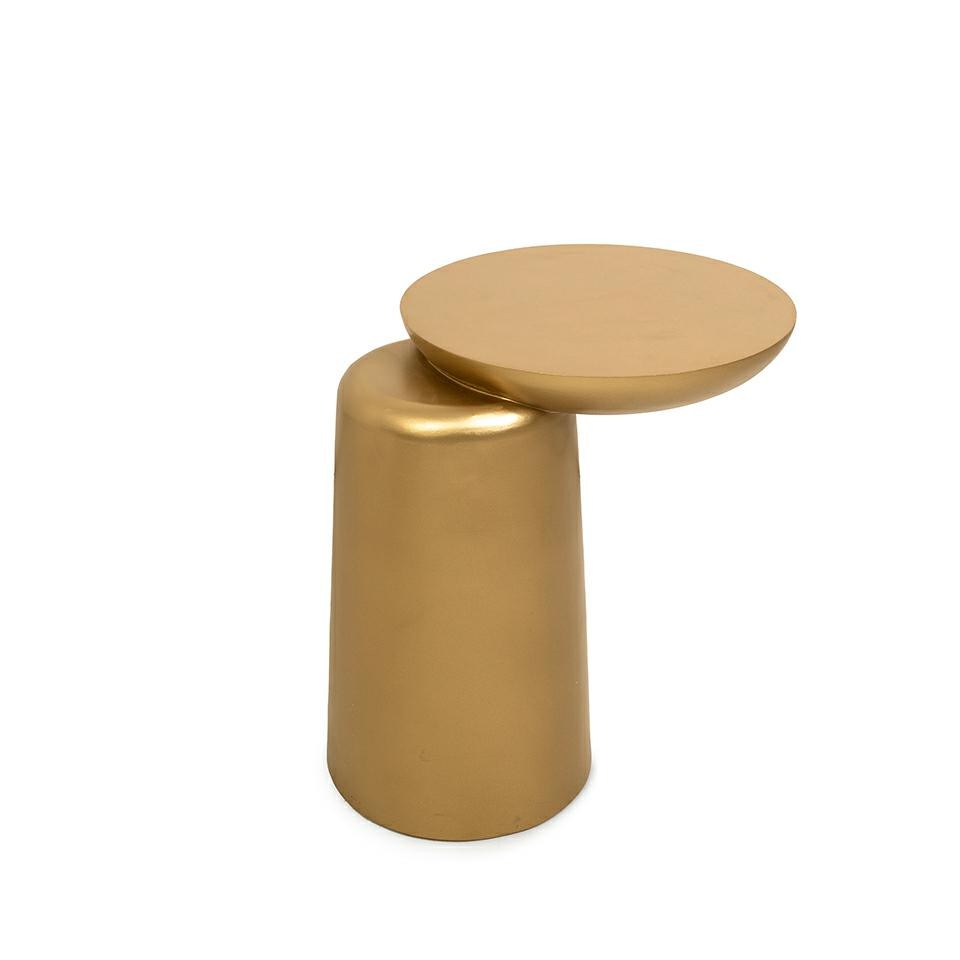 STOLIK KAWOWY, okrągły, złoty, nowoczesny styl, ponadczasowa elegancja