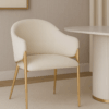 KRZESŁO, welurowe siedzisko, złote szczotkowane nogi, nowowczesny design