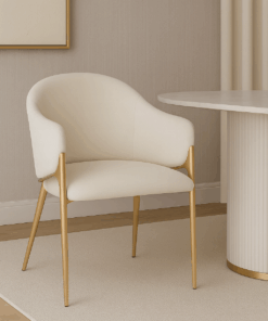 KRZESŁO, welurowe siedzisko, złote szczotkowane nogi, nowowczesny design