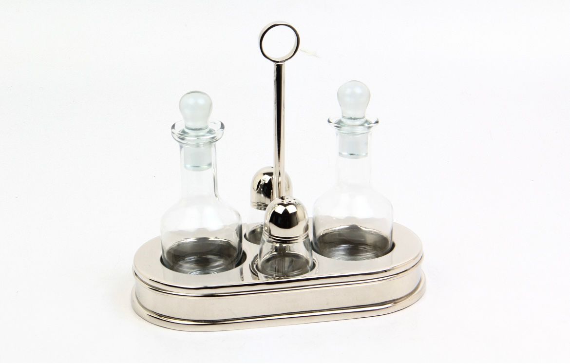 PRZYPRAWNIK z solniczką i pieprzniczką, zestaw pojemników na stół, srebrny, nowoczesny design PRZYPRAWNIK z solniczką i pieprzniczką, zestaw pojemników na stół, srebrny, nowoczesny design