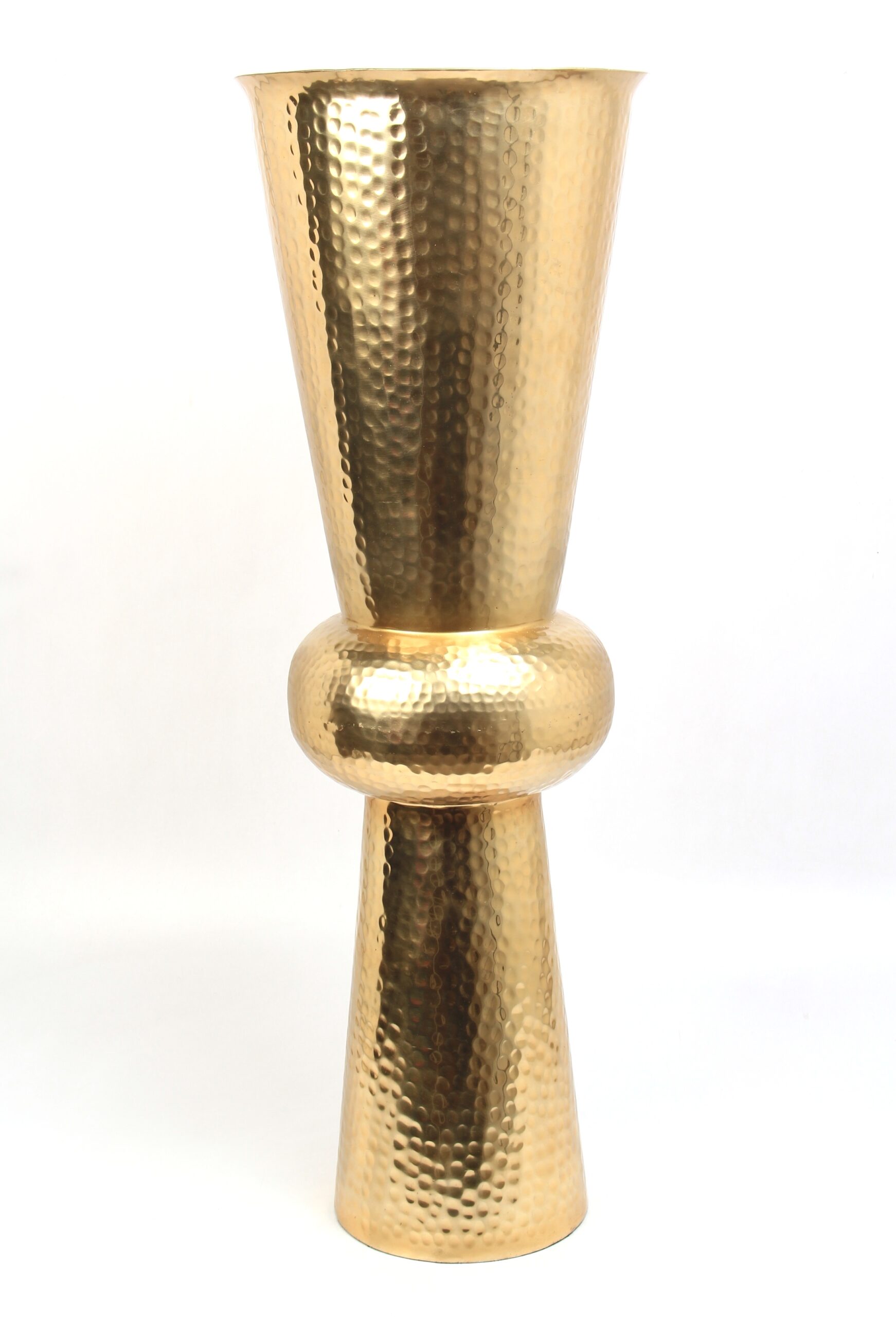 WAZON złoty, w kształcie klepsydry, metalowy, ponadczasowy design, wyjątkowy