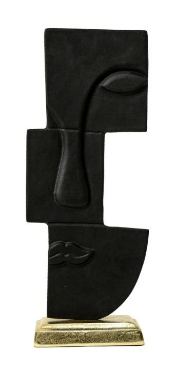 FIGURKA-DEKORACYJNA-abstrakcyjna-forma-twarzy-czarna-zlota-podstawa-metalowa-designerska-ekskluzywna FIGURKA-DEKORACYJNA-abstrakcyjna-forma-twarzy-czarna-zlota-podstawa-metalowa-designerska-ekskluzywna