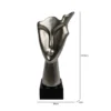 FIGURKA-DEKORACYJNA-srebrna-ksztalt-twarzy-czarna-podstawa-designerski-styl-wymiary FIGURKA-DEKORACYJNA-srebrna-ksztalt-twarzy-czarna-podstawa-designerski-styl-wymiary