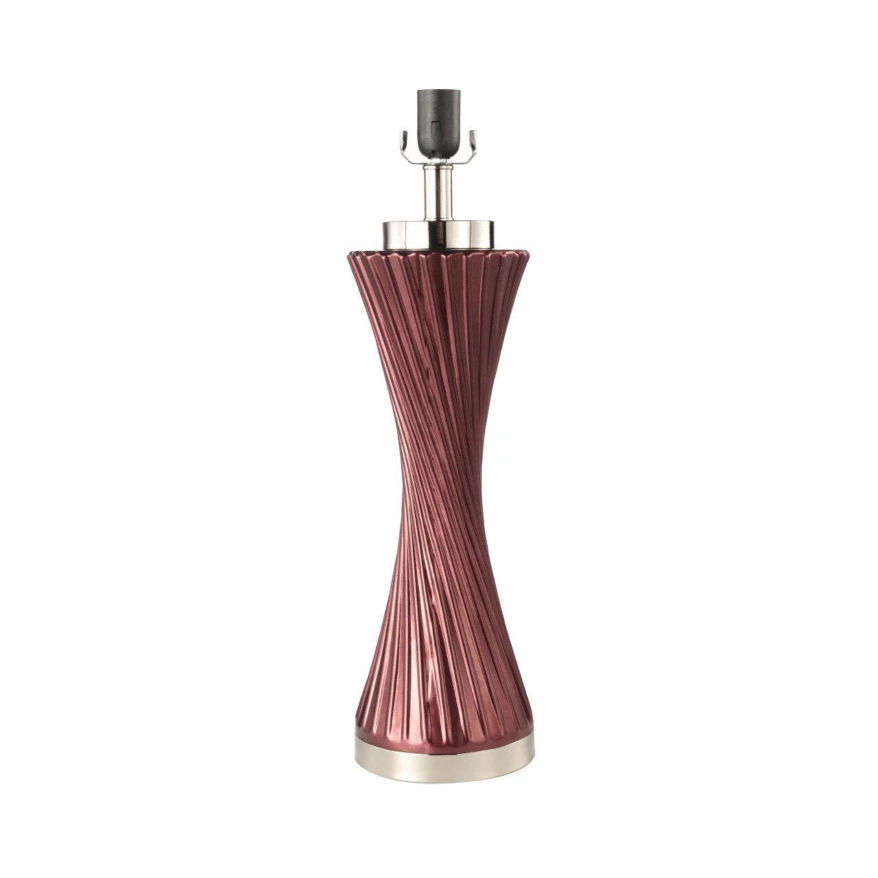 LAMPA-STOLOWA-z-fioletowa-szklana-podstawa-bialy-lniany-abazur-srebrne-metalowe-detale-premium