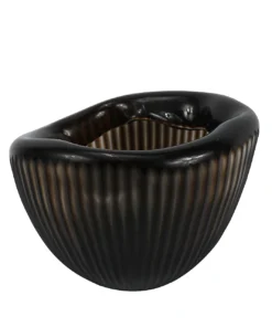 WAZON-DONICZKA-szklana-recznie-robiona-plisowane-brazowe-szklo-nowoczesny-design