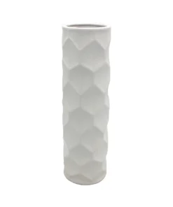 WAZON-ceramiczny-okragly-bialy-geometryczny-szesciokatny-wzor-na-powierzchni
