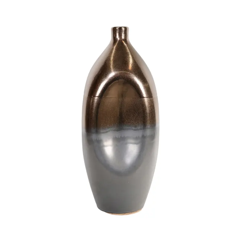 WAZON-dekoracyjny-ceramiczny-czarno-zloty-nieregularny-ksztalt-designersk-wyjatkowy